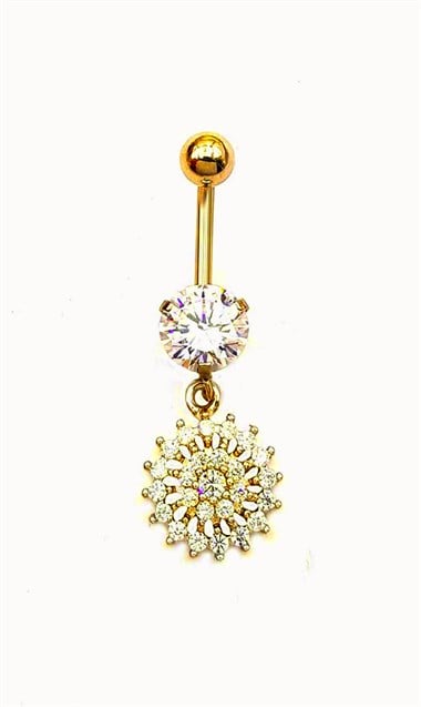 Welch Çelik Taşlı Göbek Piercing Welch Çelik Piercing Modelleri - WELCH 