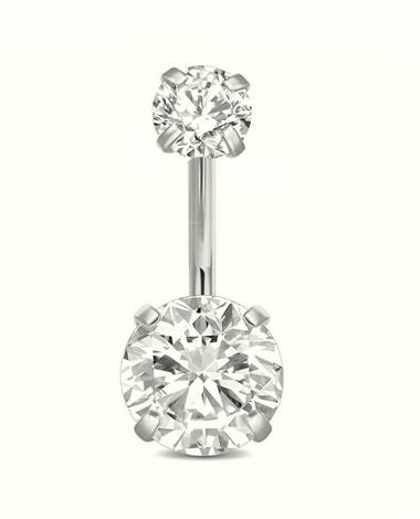 Welch Çelik Göbek Modeli Taşlı Piercing Welch Çelik Piercing Modelleri - WELCH 