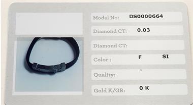 Welch Çelik Pırlantalı Deri Bileklik