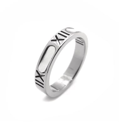 Welch Steel Roman Numeral Ring