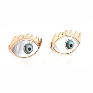 Welch Steel Rose Eye Evil Eye Earrings