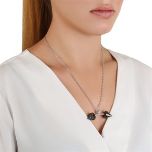 Welch Çelik Siyah Halter Kolye