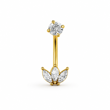 Welch Çelik Taşlı Çiçek Göbek Piercing Welch Çelik Taşlı Çiçek Göbek Piercing ve Piercing Modelleri - WELCH 