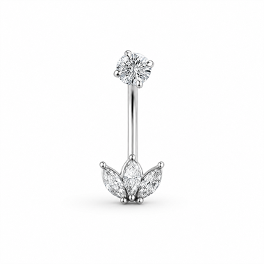 Welch Çelik Taşlı Çiçek Göbek Piercing Welch Çelik Taşlı Çiçek Göbek Piercing ve Piercing Modelleri - WELCH 