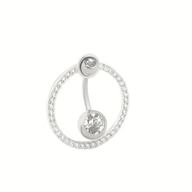 Welch Çelik Taşlı Göbek Halka Piercing