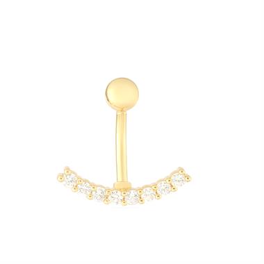 Welch Çelik Taşlı Göbek Yarım Halka Piercing