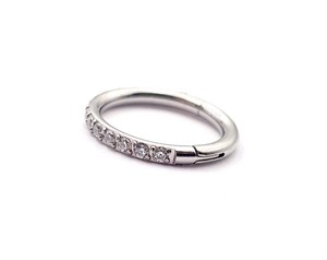 Welch Steel Stone Hoop 1 cm Stud Piercing