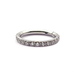 Welch Steel Stone Hoop 1 cm Stud Piercing
