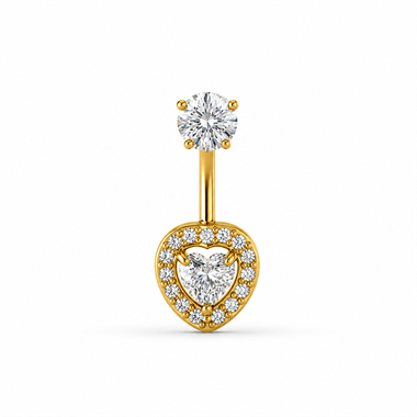 Welch Çelik Taşlı Kalpli Göbek Piercing Welch Çelik Taşlı Kalpli Göbek Piercing ve Piercing Modelleri - WELCH 