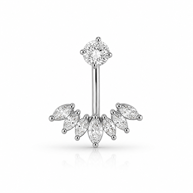 Welch Çelik Taşlı Yaprak Göbek Piercing Welch Çelik Taşlı Yaprak Göbek Piercing ve Piercing Modelleri - WELCH 