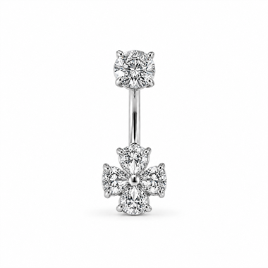 Welch Çelik Taşlı Yonca Göbek Piercing Welch Çelik Taşlı Yonca Göbek Piercing ve Piercing Modelleri - WELCH 