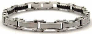 Welch Double Sided Mens Steel Bracelet