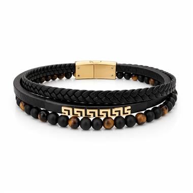 Welch Çok Katlı Çelik Deri Erkek Bileklik  Welch Çok Katlı Çelik Deri Erkek Bileklik  ve Deri Bileklik Modelleri - WELCH 