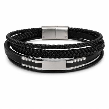 Welch Çoklu Çelik Deri Erkek Bileklik Welch Çoklu Çelik Deri Erkek Bileklik ve Deri Bileklik Modelleri - WELCH 