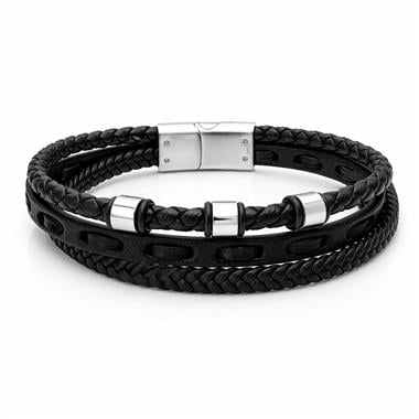 Welch Çoklu Çelik Deri Erkek Bileklik Welch Çoklu Çelik Deri Erkek Bileklik ve Deri Bileklik Modelleri - WELCH 