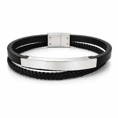 Welch Çoklu Çelik Deri Erkek Bileklik Welch Çoklu Çelik Deri Erkek Bileklik ve Deri Bileklik Modelleri - WELCH 