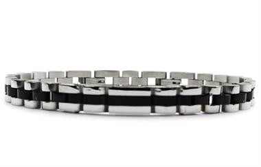 ​​​​​Welch Siyah Beyaz Çelik Bileklik