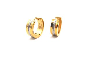 Welch Gold Beyaz ÇeliK Halka Küpe