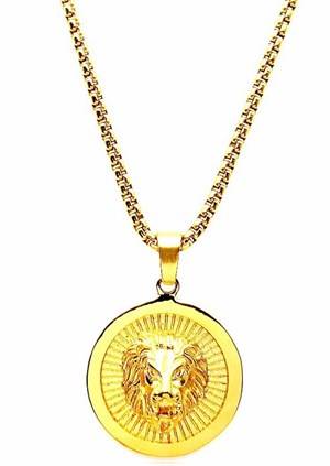 Welch Gold Çelik Aslan Kolye