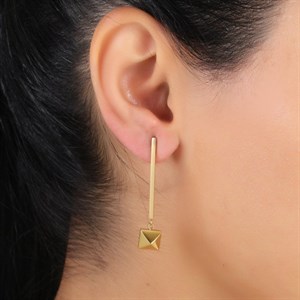 Welch Gold Çelik Çubuk Küpe