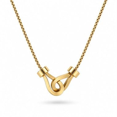 ​​Welch Gold Çelik İç İçe Geçen Form Kolye