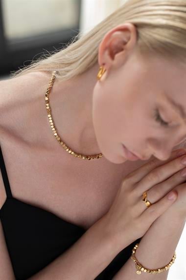 Welch Gold Çelik Küp Bileklik