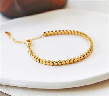 Welch Gold Çelik Küp Bileklik