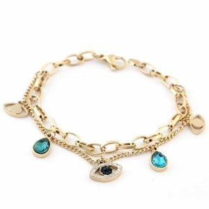 Welch Gold Steel Evil Eye Eye Bracelet