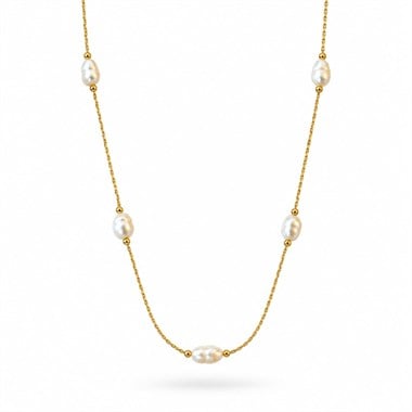 ​​Welch Gold Çelik İncili Kolye