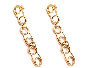 Welch Gold Steel Chain Earrings