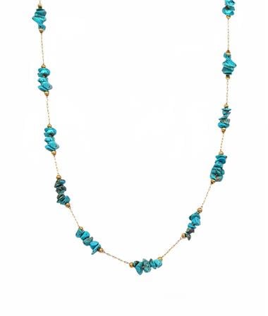 Welch Gold Fiurze Doğal Taşlı Çelik Kolye