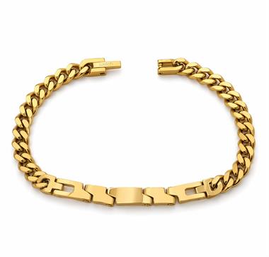 Welch Gold Kaplama Çelik Künye Detaylı Erkek Bileklik Welch Gold Kaplama Çelik Künye Detaylı Erkek Bileklik - WELCH 