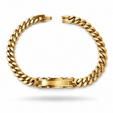 Welch Gold Kaplama Çelik Künye Erkek Bileklik Welch Gold Kaplama Çelik Künye Erkek Bileklik ve Çelik Deri Bileklik Modelleri - WELCH 