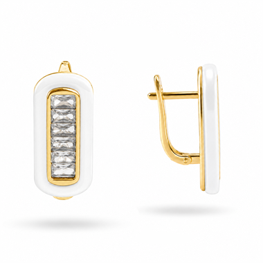 ​​​​​​​​​​​​​​Welch Gold Kaplama Seramik Çelik Küpe  Welch Gold Kaplama Seramik Çelik Küpe ve Kadın Küpe Modelleri - WELCH 