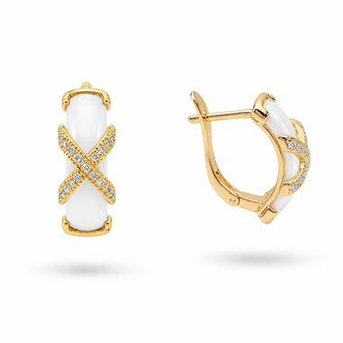 ​​​​​​​​​​​​​​Welch Gold Kaplama Seramik Çelik Küpe 