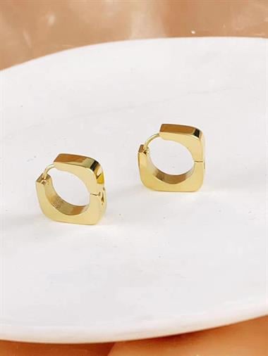 Welch Gold Kare Çelik Küpe