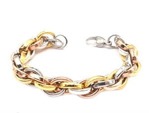 Welch Gold Rose Steel Chain Bracelet