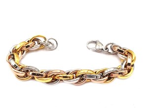 Welch Gold Rose Steel Chain Bracelet