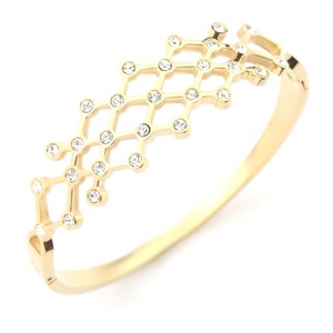 Welch Gold Şekilli Kadın Taşlı Çelik Bileklik