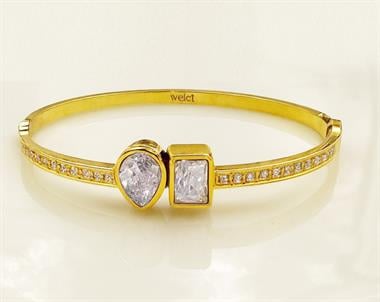 Welch Gold Taşlı Çelik Bileklik