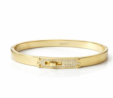 Welch Gold Taşlı Çelik Bileklik