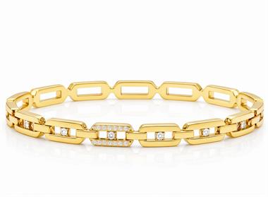 Welch Gold Taşlı Çelik Bileklik
