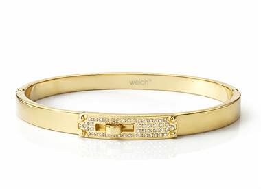 Welch Gold Taşlı Çelik Bileklik