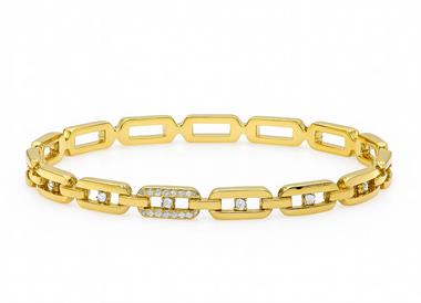 Welch Gold Taşlı Çelik Bileklik