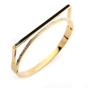 Welch Gold Stone Womens Steel Square Bracelet