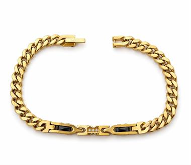 Welch Gold Zincir Taş Detaylı Erkek Bileklik Welch Gold Zincir Taş Detaylı Erkek Bileklik - WELCH 