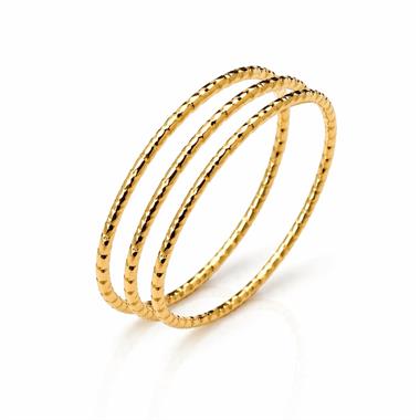 Welch Işıltılı Kesim Çelik Yüzük – Gold Kaplama