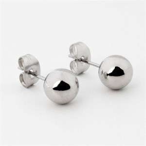 Welch Womens Steel Ball Earrings