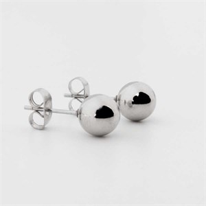 Welch Womens Steel Ball Earrings