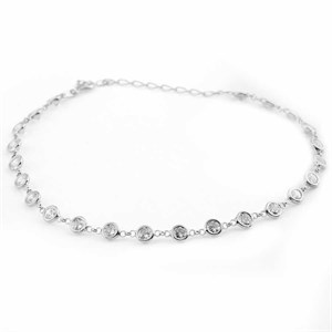 Welch Womens Silver Anklet Bracelet